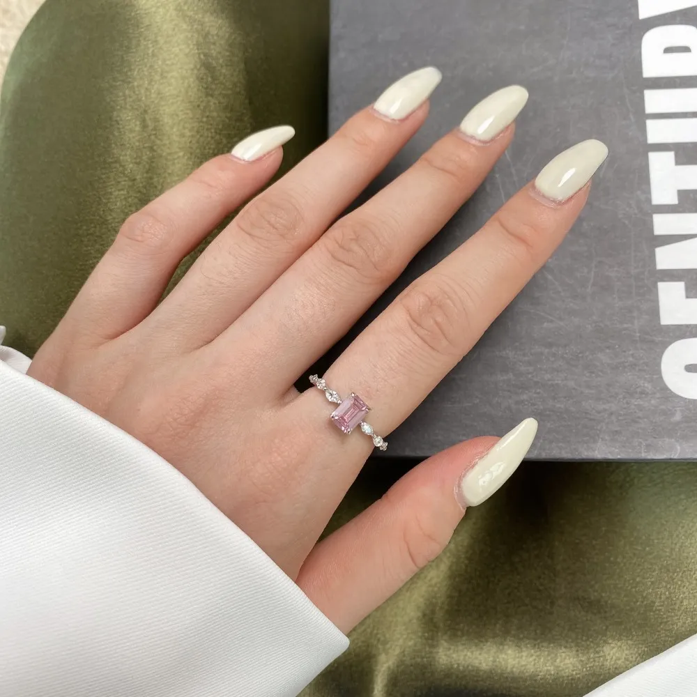 Minimalism Cubic Zirconia Party Ring 70200138 - image2
