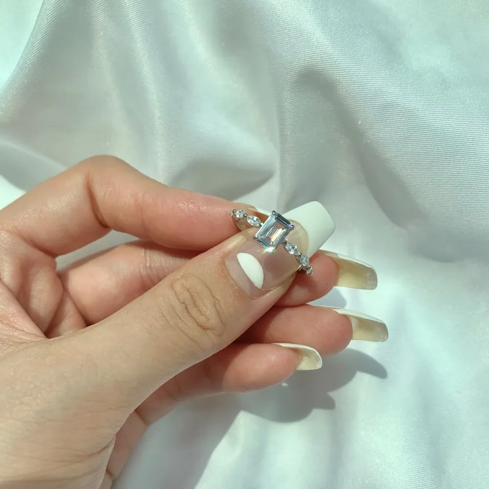 Minimalism Cubic Zirconia Party Ring 70200138 - image4