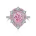 Sparkle Pink Waterdrop Cubic Zirconia Wedding Party Ring 70200139