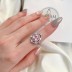Sparkle Pink Waterdrop Cubic Zirconia Wedding Party Ring 70200139