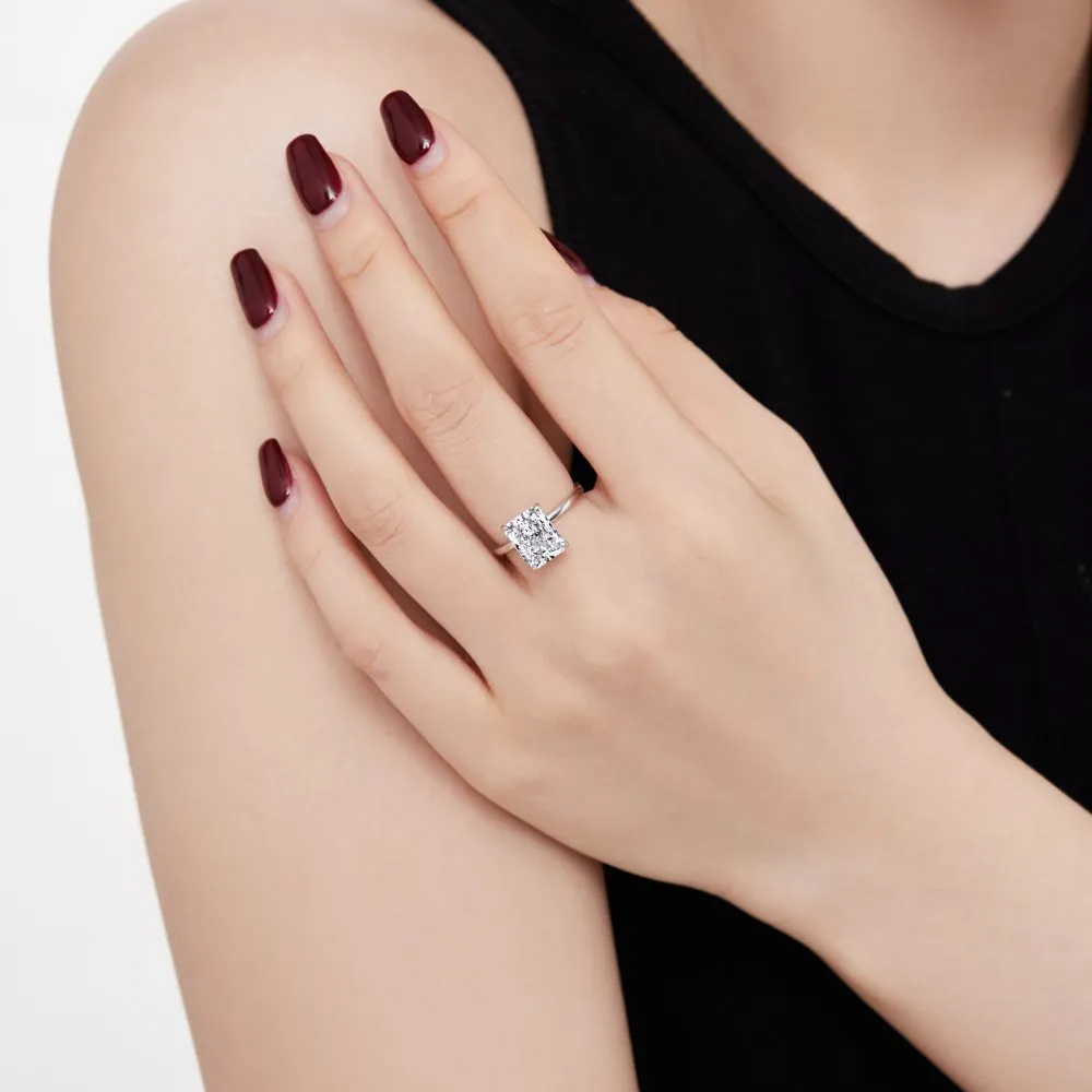 Luxury 8A Rectangle Cubic Zirconia Party Ring 70200141 - image1