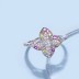 Sparkle Cubic Zirconia Clover Flower Ring 70200142