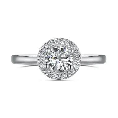 Classical Round Cubic Zirconia Party Ring 70200145