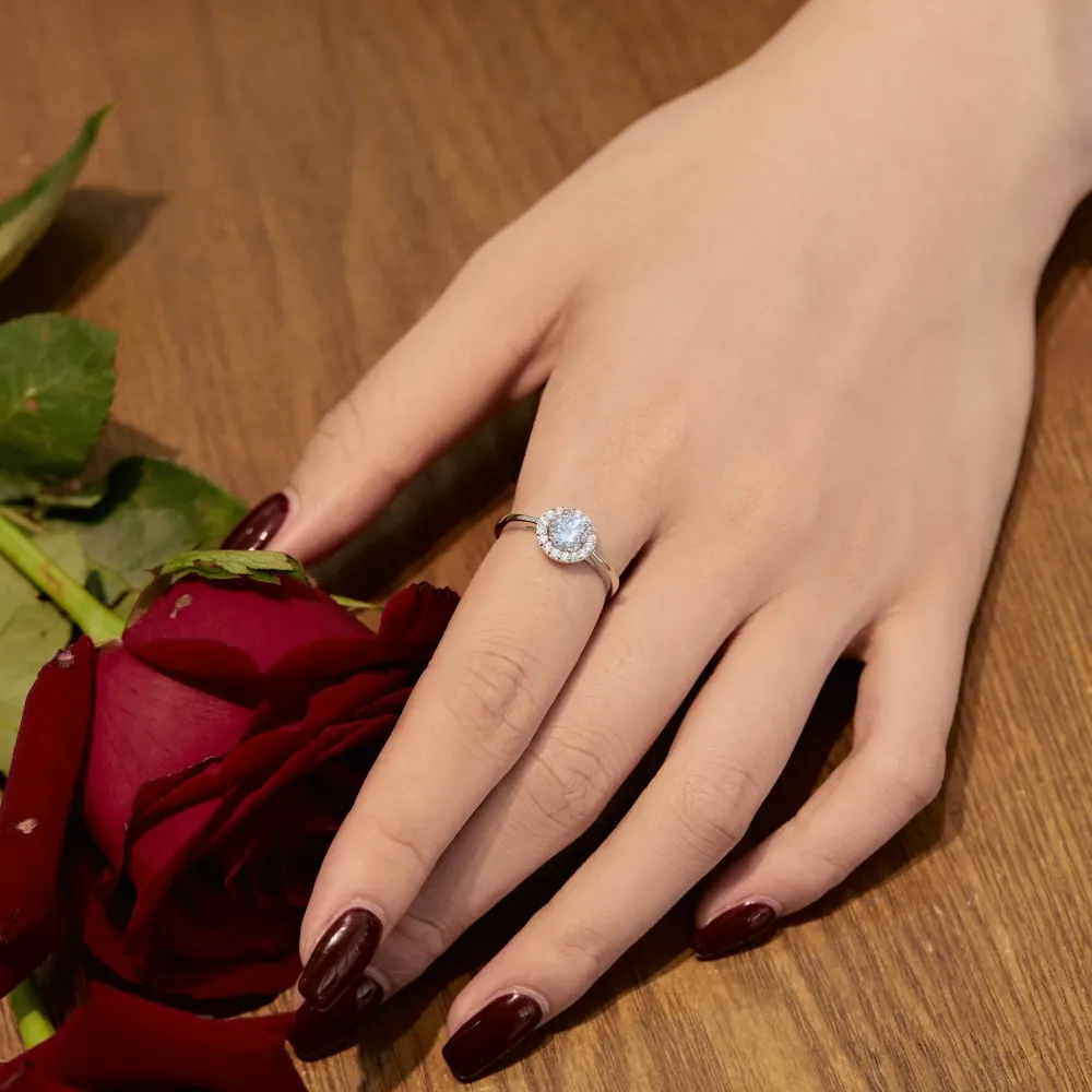 Classical Round Cubic Zirconia Party Ring 70200145 - image1