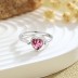 Lovely Rotatable Pink Heart Cubic Zirconia Ring 70200146