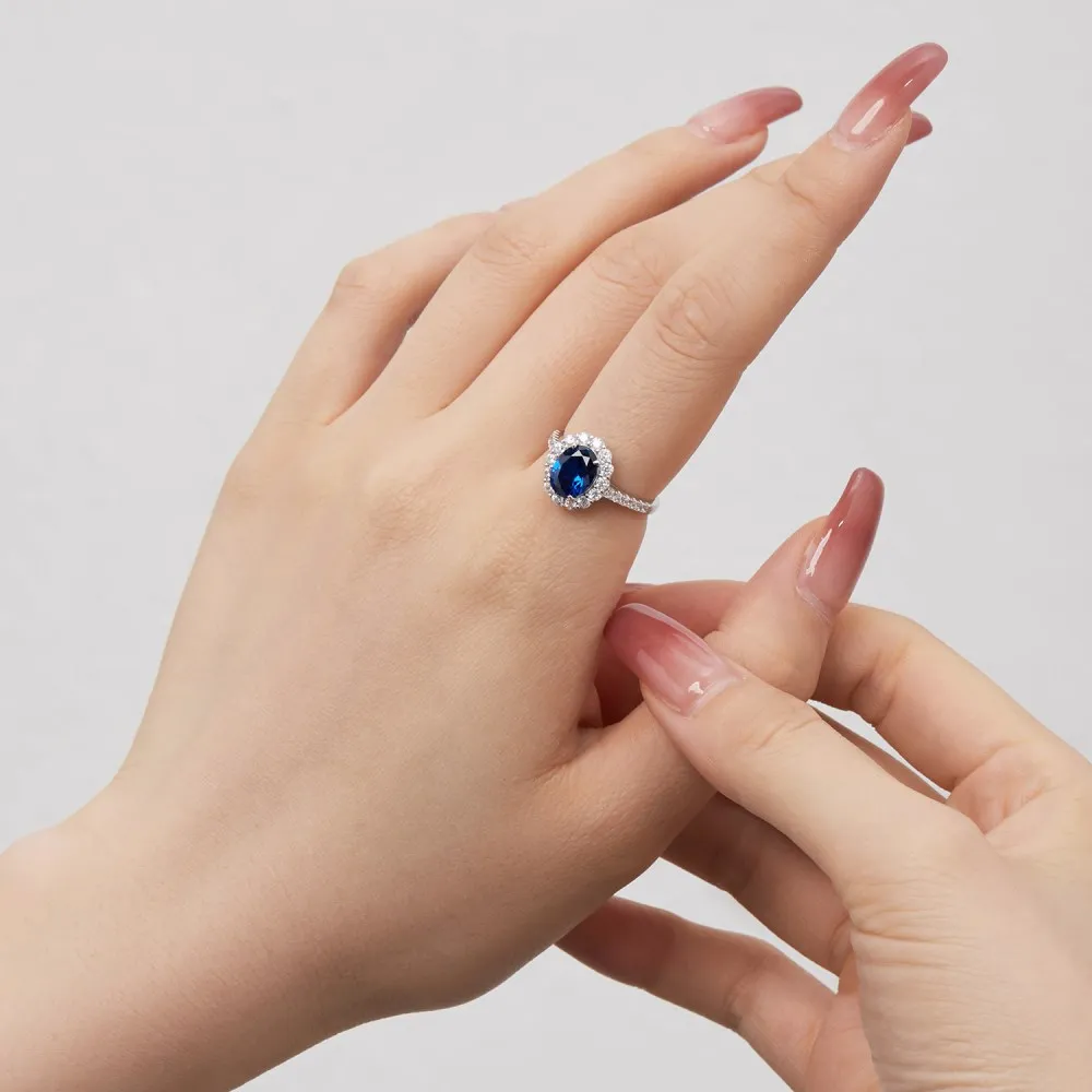 Classical Oval Cluster Cubic Zirconia Party Ring 70200152 - image2