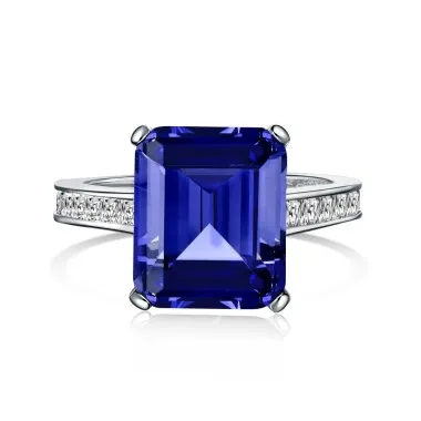 Sparkle Blue Cubic Zirconia Party Wedding Ring 70200153