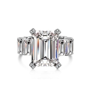 Full 8A Rectangle Cubic Zirconia Party Wedding Ring 70200156
