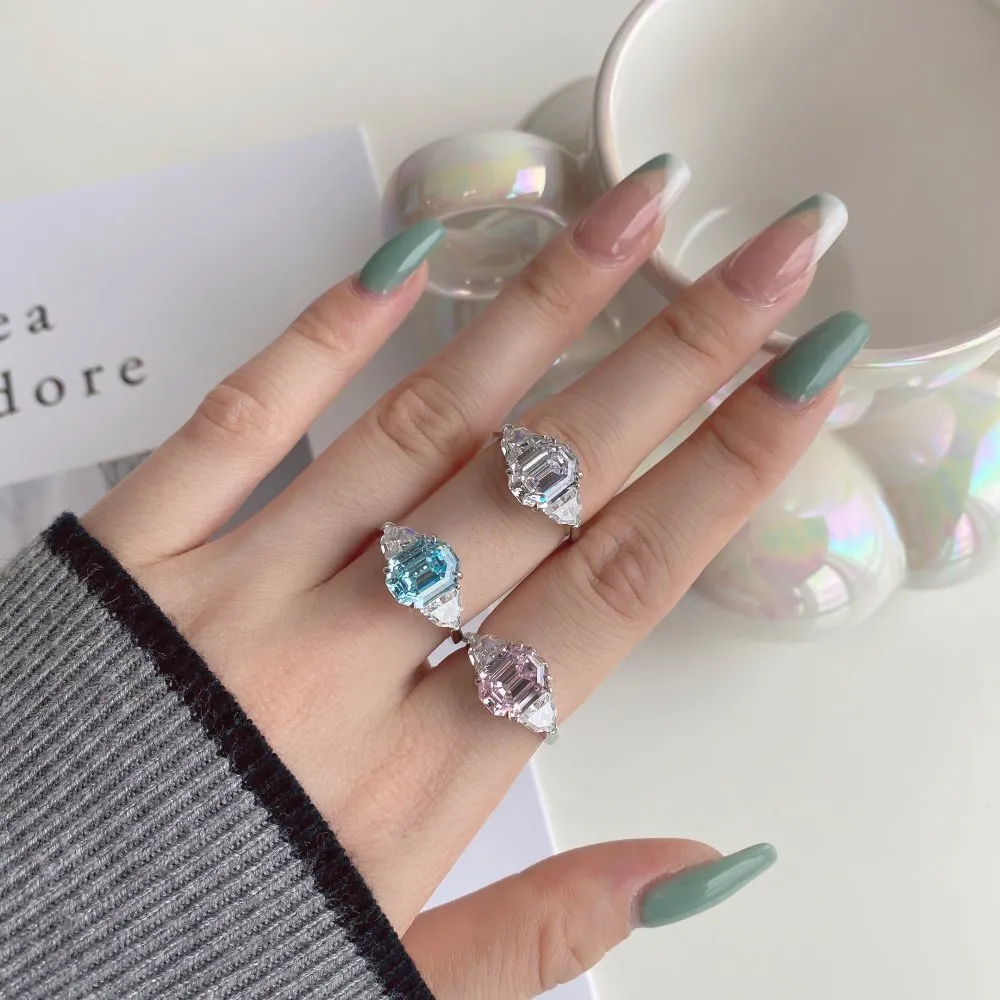 Cluster 8A Cubic Zirconia Solitaire Wedding Party Ring 70200160 - image2