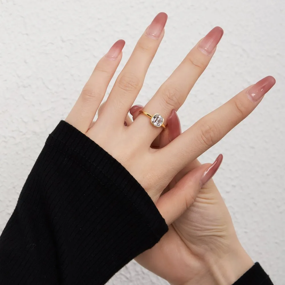 Minimalist 8A Cubic Zirconia Party Wedding Ring 70200163 - image1