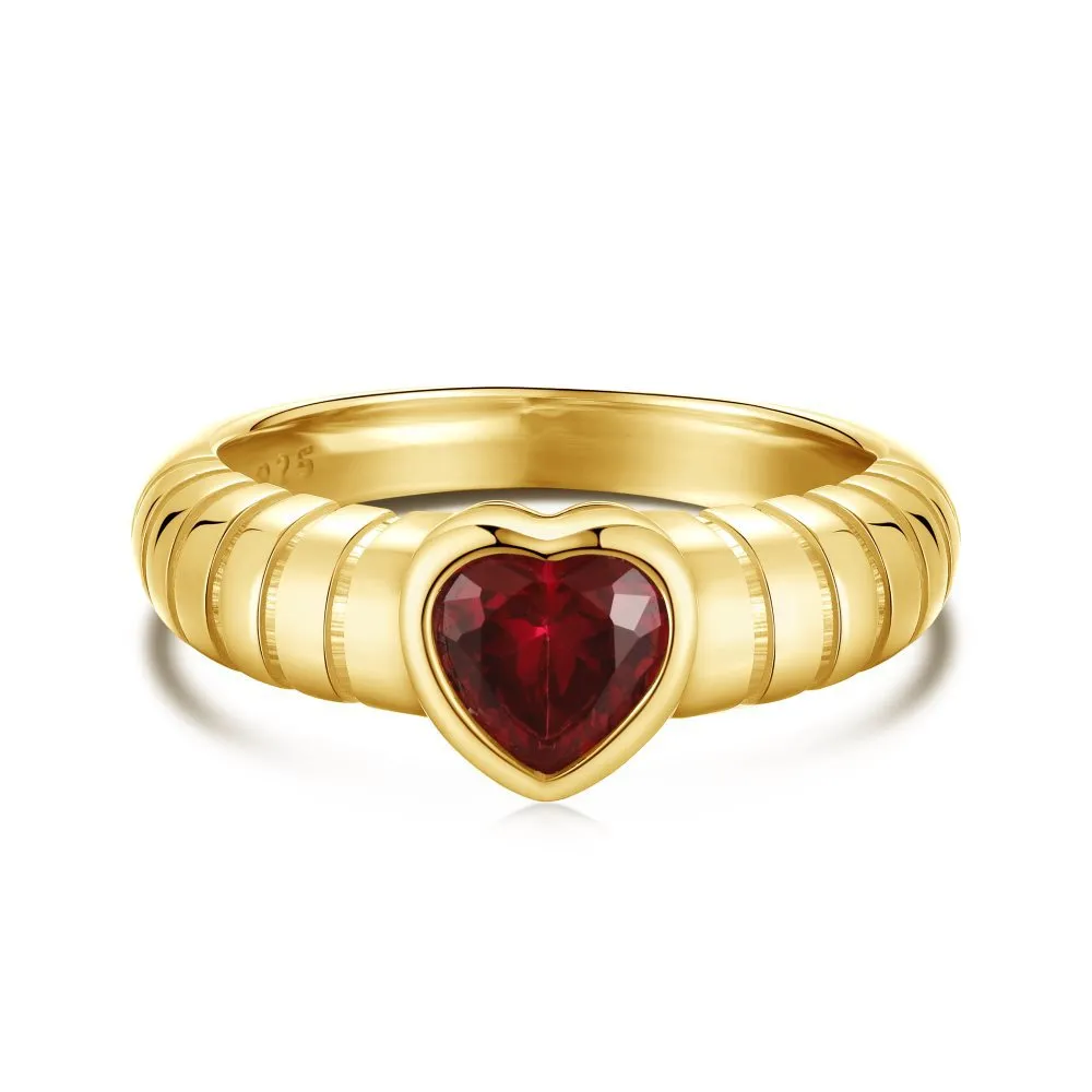 Vintage Heart Cubic Zirconia Party Wedding Ring 70200164