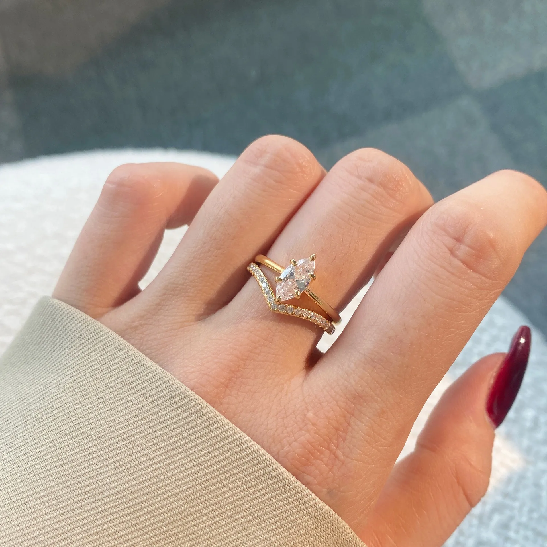 Unique Sparkle Horse Eye Cubic Zirconia Party Ring 70200165 - image1