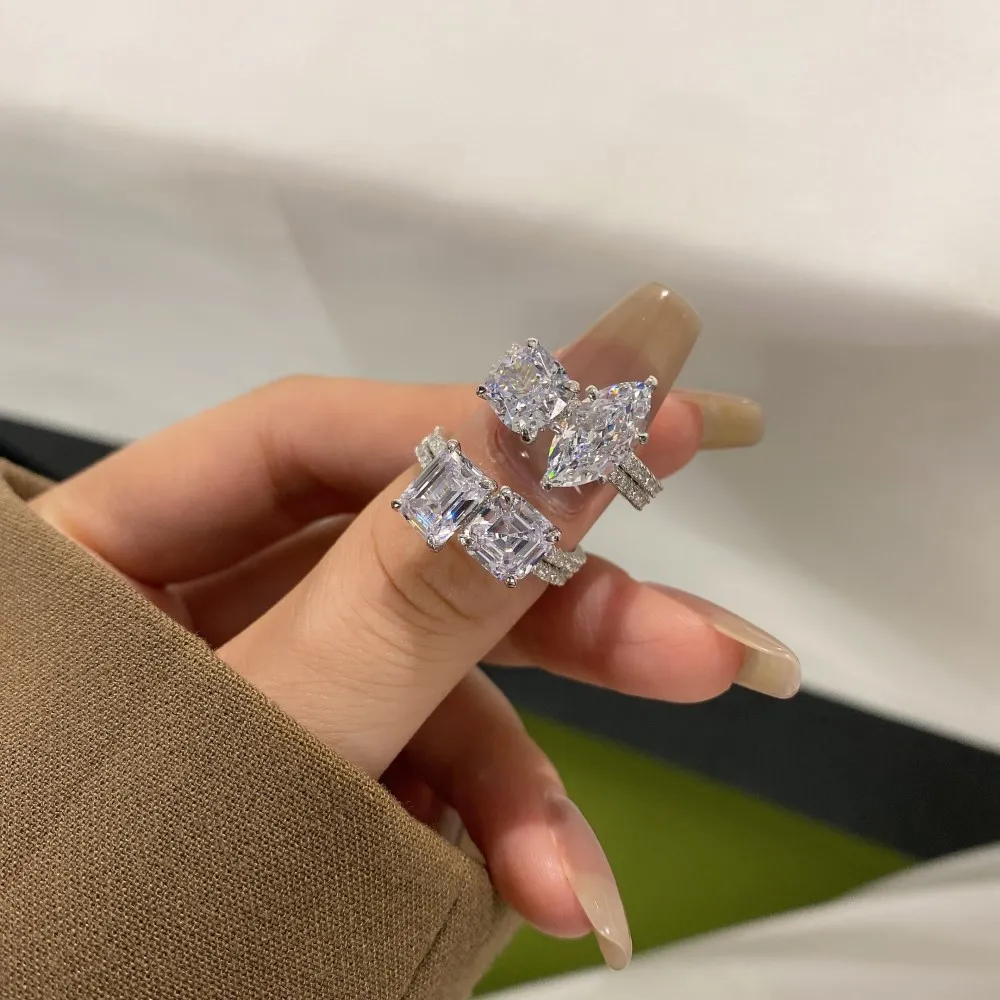 Minimalist 8A Horse Eye Cubic Zirconia Party Ring 70200167 - image2