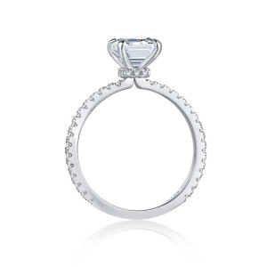 Minimalist Rectangle Cubic Zirconia Party Ring 70200168