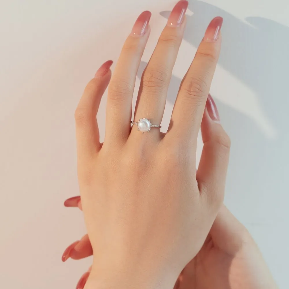 8mm Fresh Water Pearl Wedding Party Ring 70200169 - image2