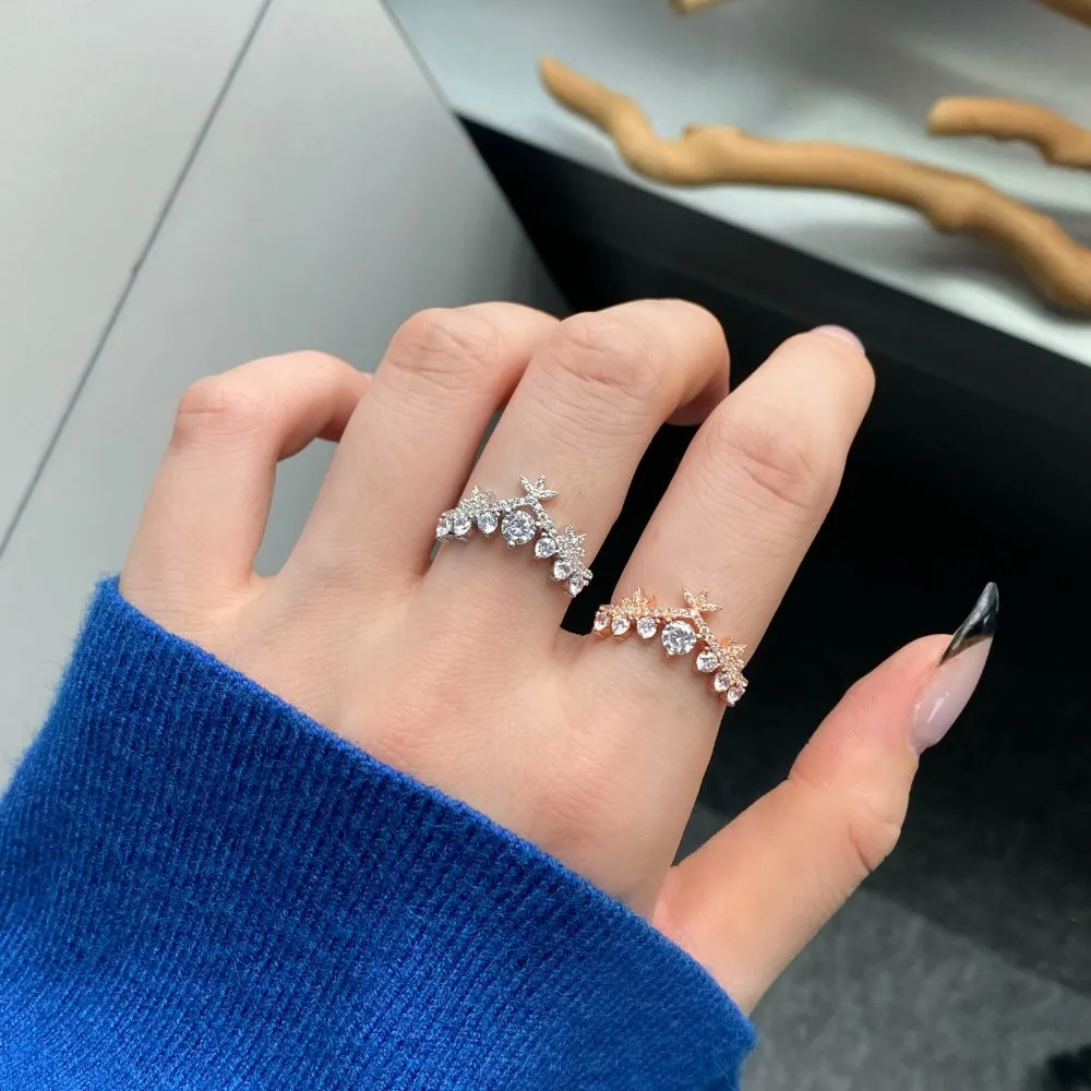 Unique V Shape Crown Cubic Zirconia Party Ring 70200170 - image2