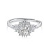Sparkle Cluster Rectangle Heart Cubic Zirconia Party Ring 70200172