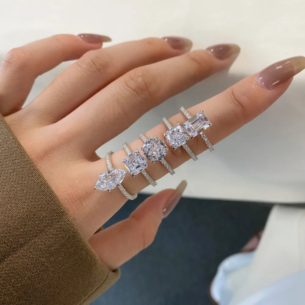 Sparkle 8A Round Cubic Zirconia Party Ring 70200174 - image1