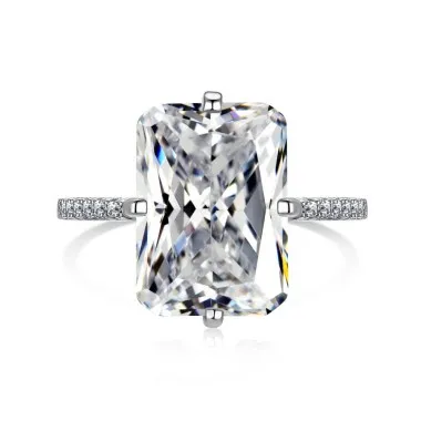 Luxury Sparkle Rectangle Cubic Zirconia Party Ring 70200176