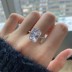 Luxury Sparkle Rectangle Cubic Zirconia Party Ring 70200176