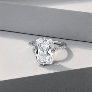 Luxury Sparkle Rectangle Cubic Zirconia Party Ring 70200176