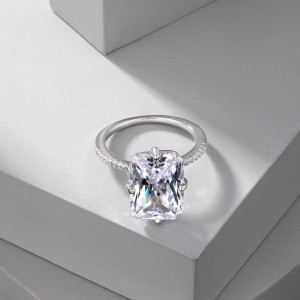 Luxury Sparkle Rectangle Cubic Zirconia Party Ring 70200176