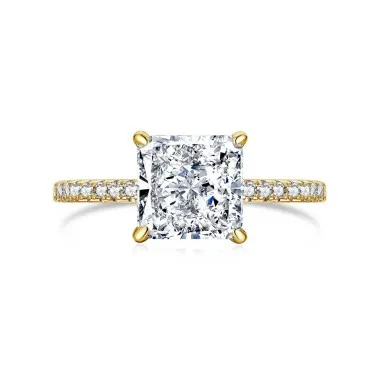 8A Square Cubic Zirconia Solitaire Wedding Party Ring 70200179