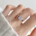 8A Square Cubic Zirconia Solitaire Wedding Party Ring 70200179