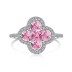 Sparkle Clover Flower Cubic Zirconia Party Ring 70200182