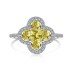 Sparkle Clover Flower Cubic Zirconia Party Ring 70200182
