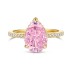 8A Waterdrop Pink Cubic Zirconia Wedding Party Ring 70200183