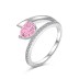 8A Waterdrop Pink Cubic Zirconia Party Ring 70200184