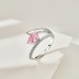 8A Waterdrop Pink Cubic Zirconia Party Ring 70200184