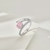 8A Waterdrop Pink Cubic Zirconia Party Ring 70200184