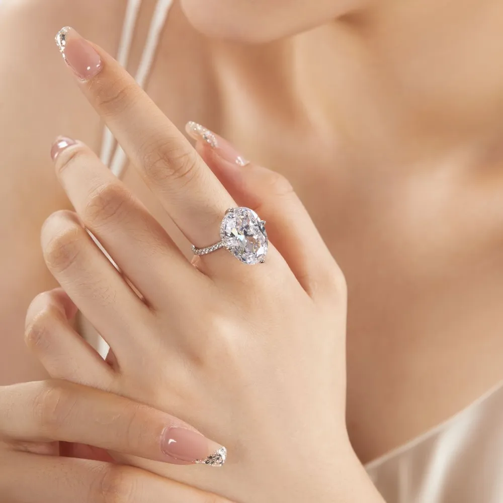 Luxury Oval Cubic Zirconia Wedding Party Ring 70200185 - image1