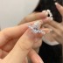Unique Oval Cluster Cubic Zirconia Party Ring 70200187