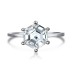 Minimalist Hexagon Cubic Zirconia Party Ring 70200189