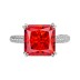 925 Sterling Silver Luxury Square Zirconia Solitaire Ring 70200202