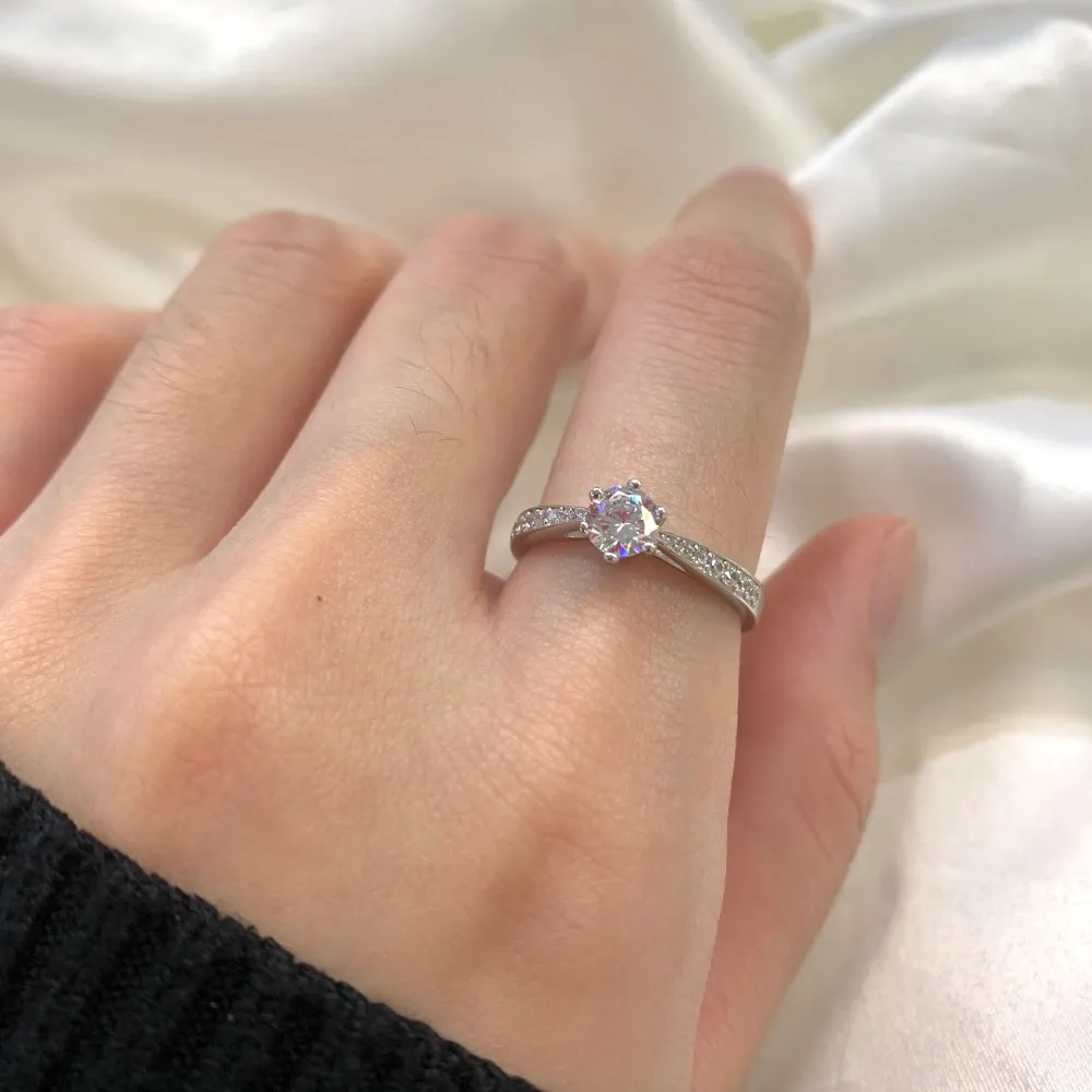 925 Sterling Silver Wedding Zirconia Solitaire Ring 70200205 - image2