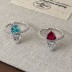 925 Sterling Silver Triangle Zirconia Solitaire Ring 70200209