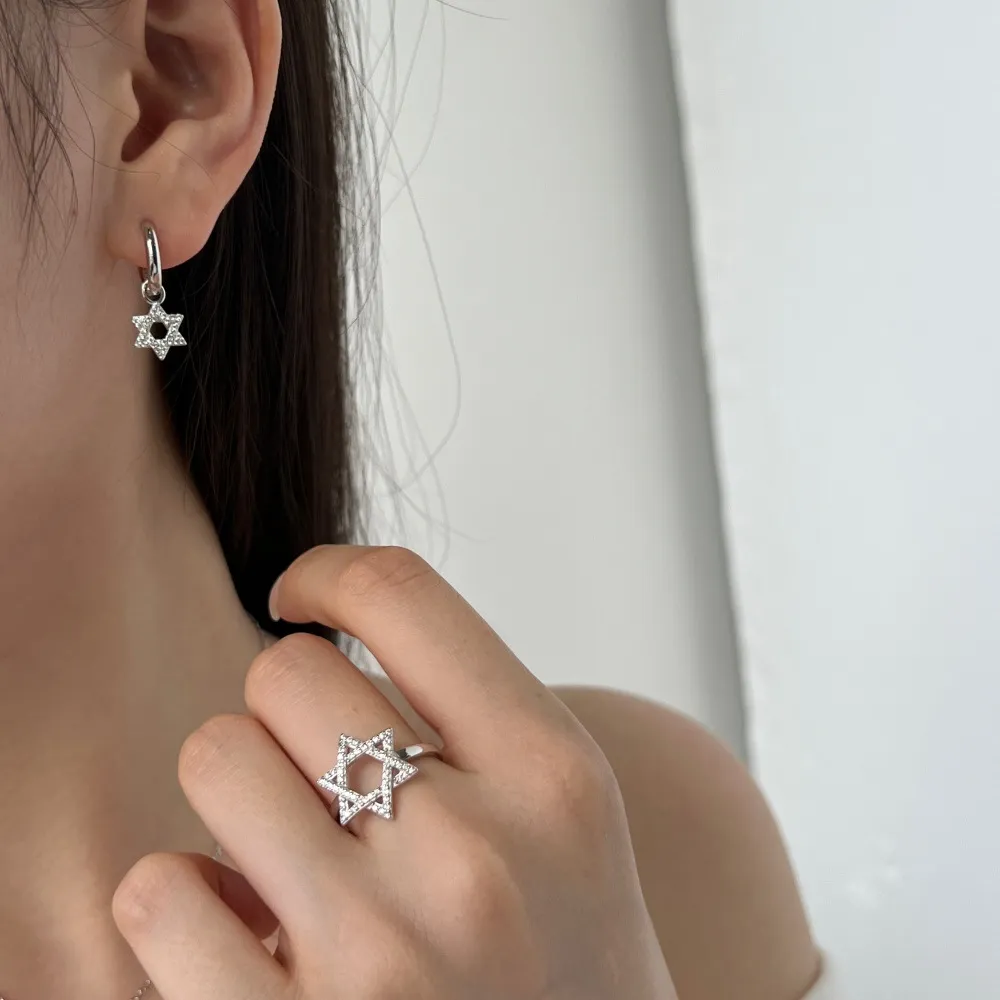 925 Sterling Silver Shiny Zirconia Star Ring 70200213 - image2