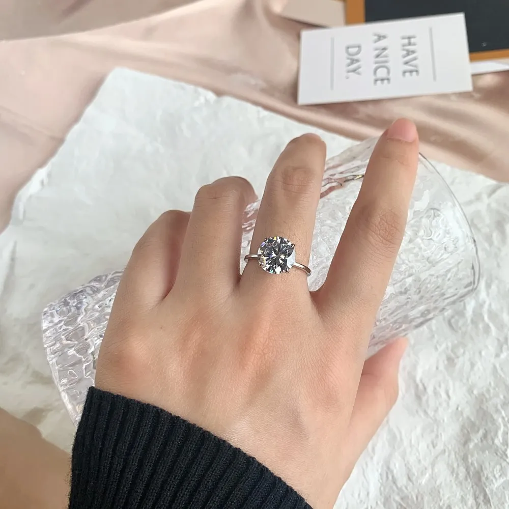 925 Sterling Silver Sparkle Zirconia Solitaire Ring 70200216 - image1