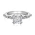 925 Sterling Silver Square Zirconia Solitaire Ring 70200217