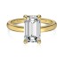 925 Sterling Silver Rectangle Zirconia Solitaire Ring 70200219