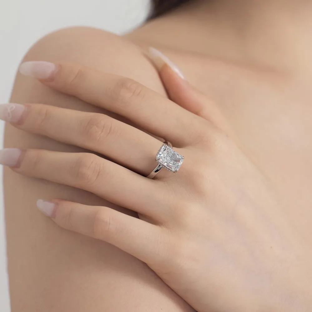 925 Sterling Silver Luxury Zirconia Solitaire Wedding Ring 70200221 - image1