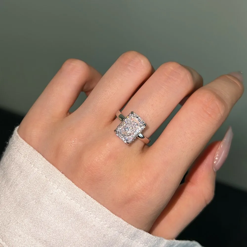 925 Sterling Silver Luxury Zirconia Solitaire Wedding Ring 70200221 - image2