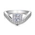 925 Sterling Silver Sparkle Oval Zirconia Solitaire Ring 70200222