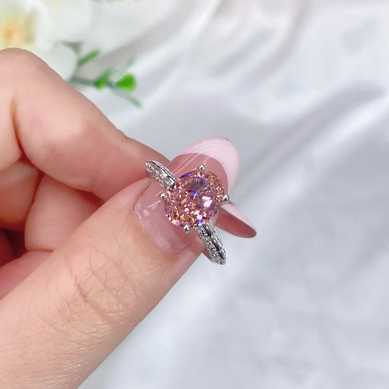 8A Cubic Zirconia Oval Solitaire Ring 70200226 - image1
