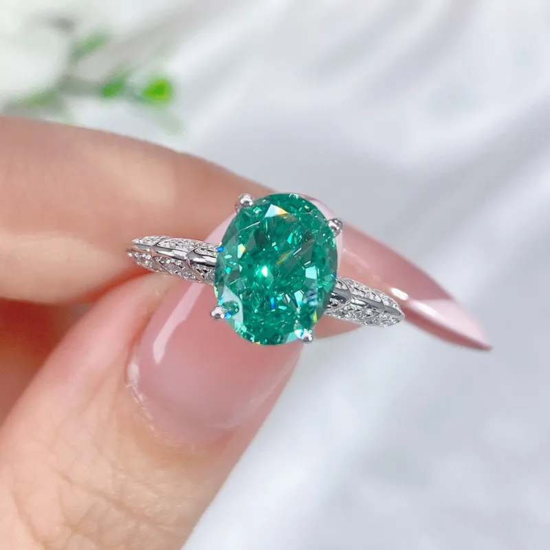 8A Cubic Zirconia Oval Solitaire Ring 70200226 - image2