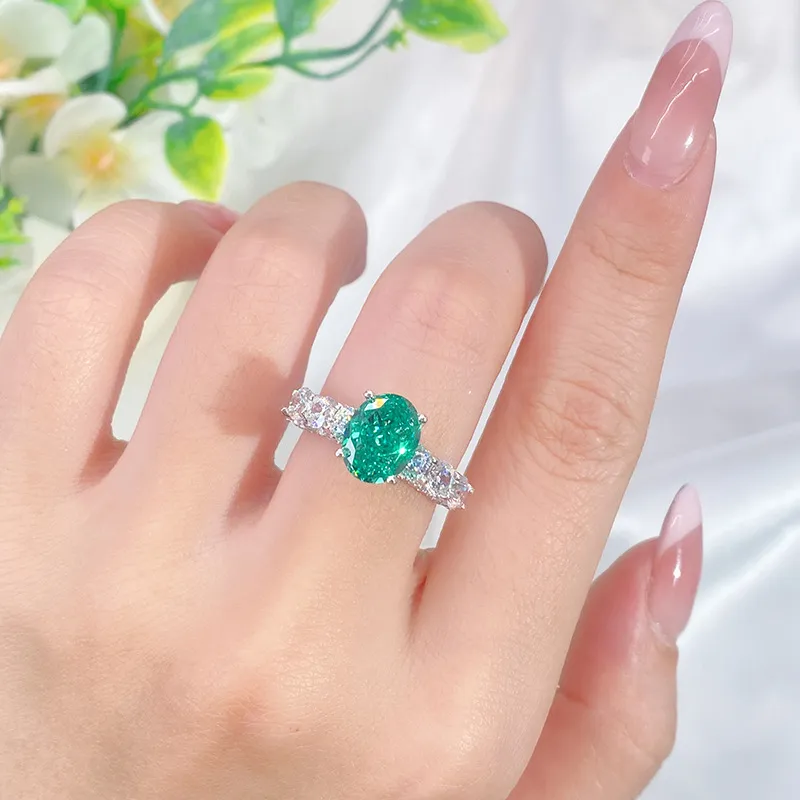8A Cubic Zirconia Oval Solitaire Ring 70200228 - image2